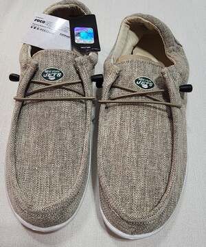 New York jets Knit Moccasin size 13/14 men Foco